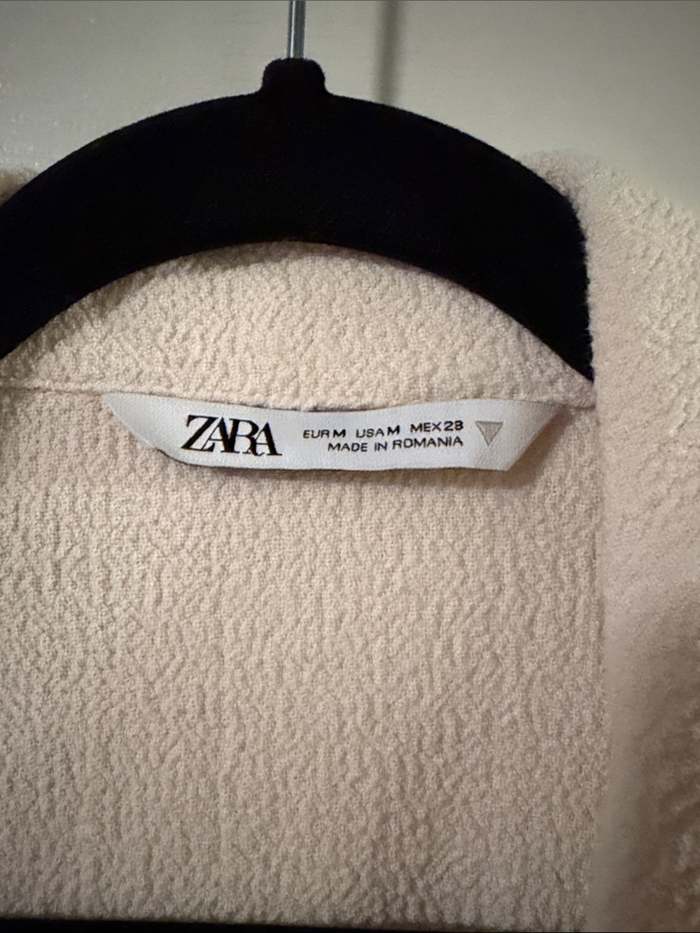 ZARA Cream Terry Relaxed Poncho Tunic - Picture 2 of 3
